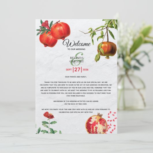 Pomegranate Mediterranean Weduwroute Programma (Staand voorkant)