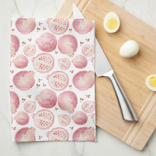 Pomegranate Print Tea Towel Theedoek (Quarter Fold)