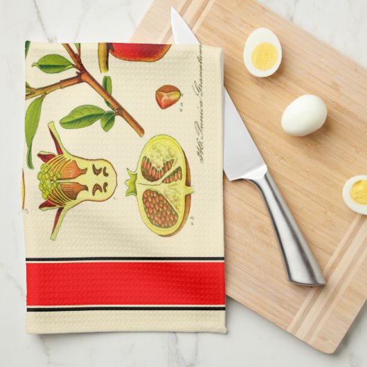 Pomegranate Print Theedoek (Quarter Fold)