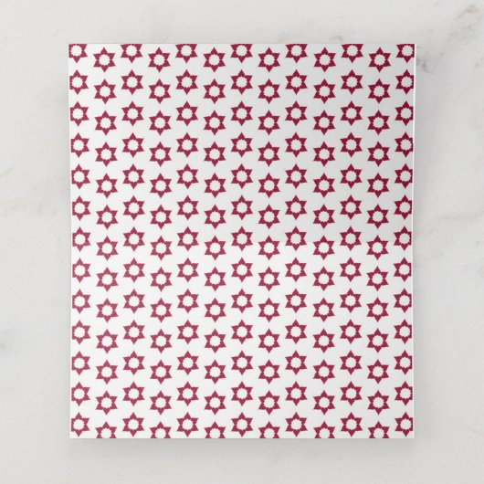 Pomegranate Red Tabletop Place Card (Binnenkant ongevouwen)