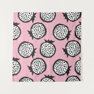 Pomegranate seamless pattern in modern abstract st wandkleed