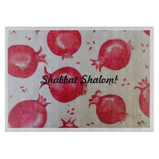 Pomegranate Shabbat Challah Board Snijplank (Voorkant)