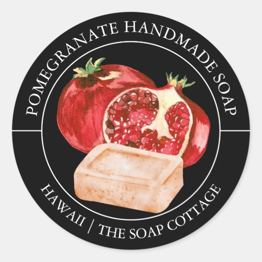 Pomegranate Soap label (Voorkant)