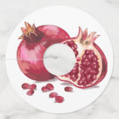 Pomegranate Star van David Jewish Wijnglaslabel (Voorkant)