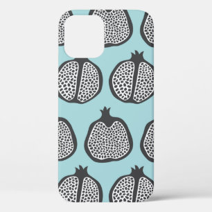Pomegranate vruchtenmoten naadloze patroonmoes iPhone 12 hoesje