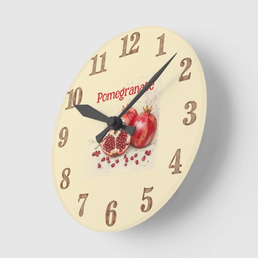 Pomegranate Wall Clock Ronde Klok (Hoek)