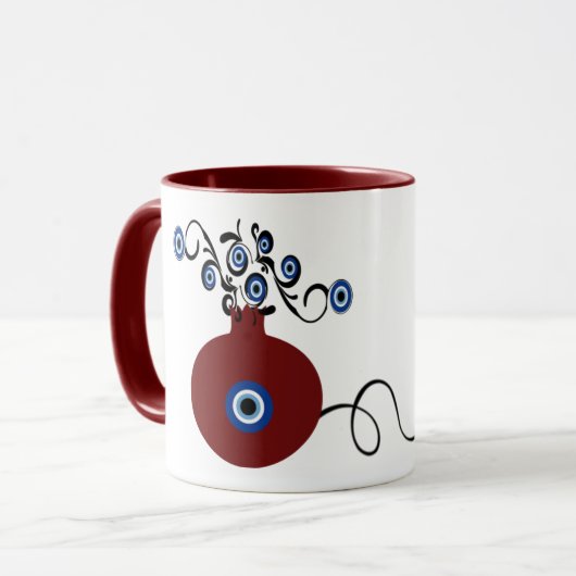 pomegranate with evil eye mug (Devant gauche)