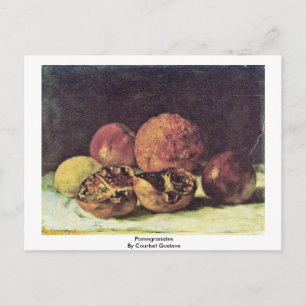 Pomegranaten door Courbet Gustave Briefkaart