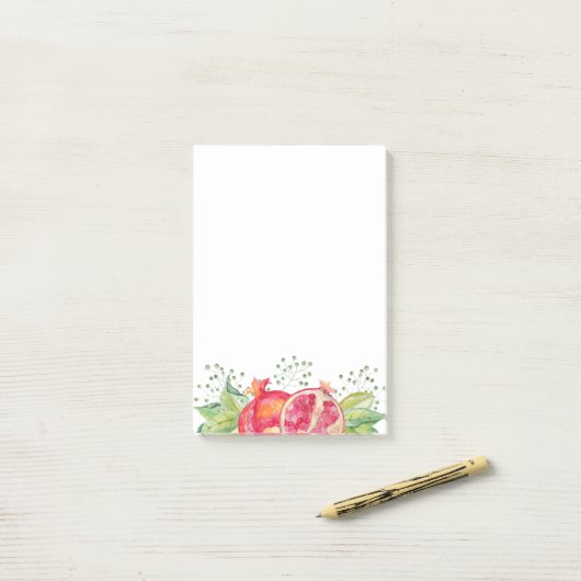 Pomegranaten Post-it® Notes (Op bureau)