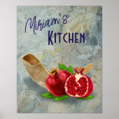 Pomegranates Fruit Shofar Kitchen Art Print (Voorkant)