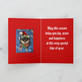 POMERAANSE KERSTMAN FEESTDAGEN KAART (Binnen)