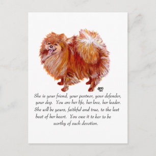 Pomeranian Aandenken Vrouwelijk Briefkaart