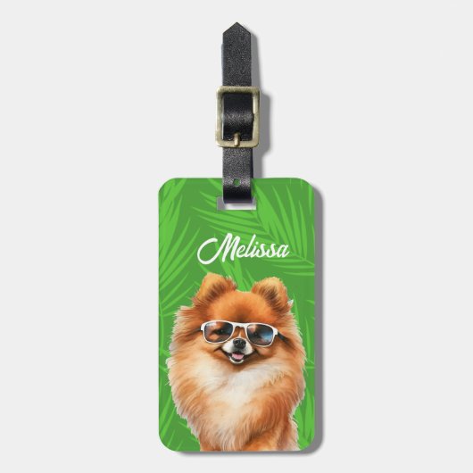 Pomeranian bagage labels (Voorkant verticaal)