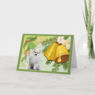 Pomeranian Christmas Kaart Bells