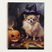 Pomeranian Citrouilles Halloween Épouvantable (Devant)