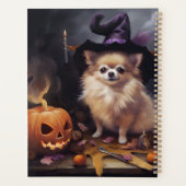 Pomeranian Citrouilles Halloween Épouvantable (Dos)