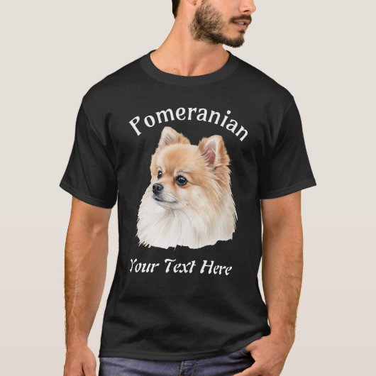 Pomeranian Dog Custom  T-shirt (Voorkant)