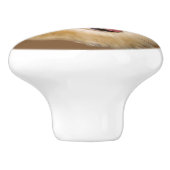 Pomeranian Dog  Keramische Knop (Zijkant)