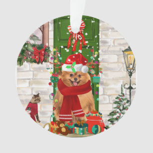 Pomeranian Dog Kerstmis Ornament