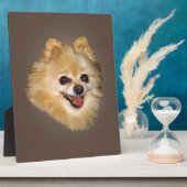 Pomeranian Dog Plaque Fotoplaat (Zijkant)