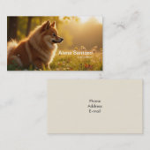 Pomeranian Dog Visitekaartje (Voorkant / Achterkant)