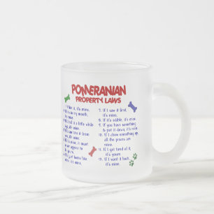 POMERANIAN-eigendomswetten 2 Matglas Koffiemok
