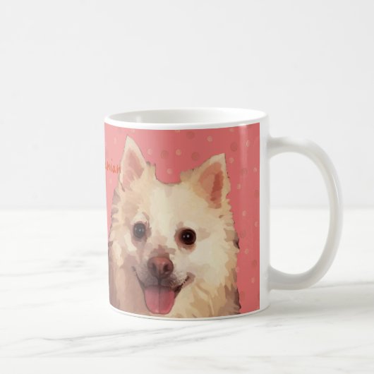 Pomeranian en pêche colore la tasse (Droite)