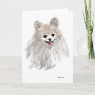 Pomeranian Feestdagen Kaart