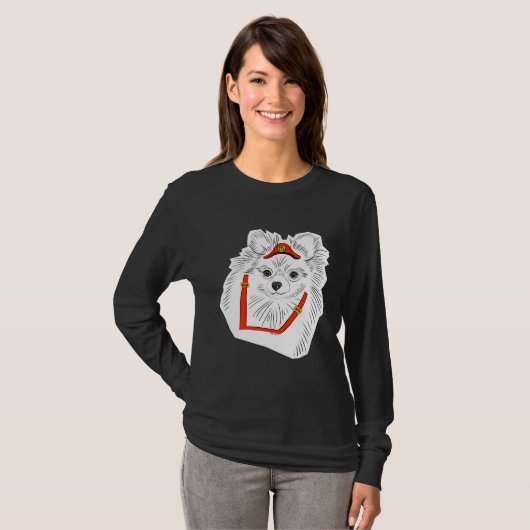 Pomeranian Fire Pup T-shirt (Voorkant volledig)