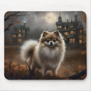 Pomeranian Halloween Griezelen Muismat