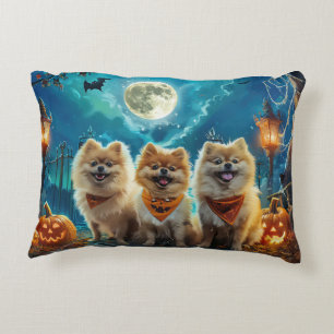 Pomeranian Halloween Spoken Accent Kussen