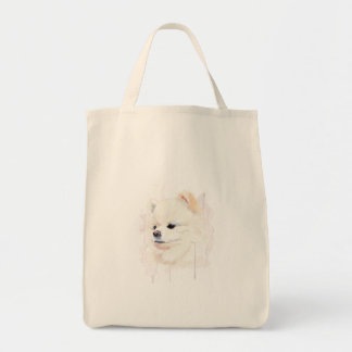 Pomeranian hond aquarel schilderij Cute Tote Bag
