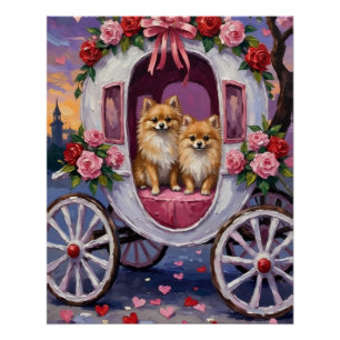 Pomeranian hond Valentijnsdag Perfect Poster