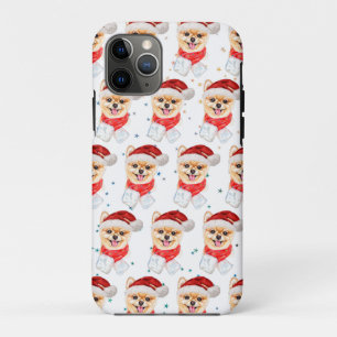 Pomeranian hondenras Kerststerren iPhone 11 Pro Hoesje