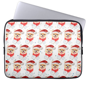 Pomeranian hondenras Kerststerren Laptop Sleeve