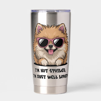 Pomeranian Ik ben niet verwend, maar wel bemind Ho Geïsoleerde Drinkbeker