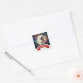 Pomeranian Jumping in Confetti Sticker (Enveloppe)