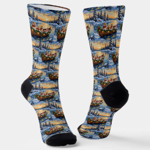 Pomeranian Kerstboot Vakantie Sokken