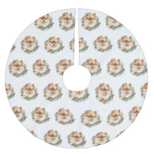 Pomeranian Kerstkrans Festieve Pup Kerstboom Rok