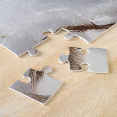 Pomeranian liet het sneeuwKerstmis Legpuzzel (Zijkant)