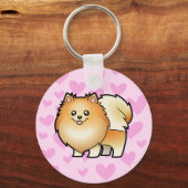 Pomeranian Love Sleutelhanger (Voorkant)