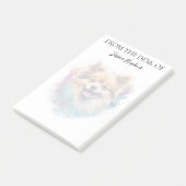 Pomeranian Lover Monogrammed Dog  Post-it® Notes (Schuin)