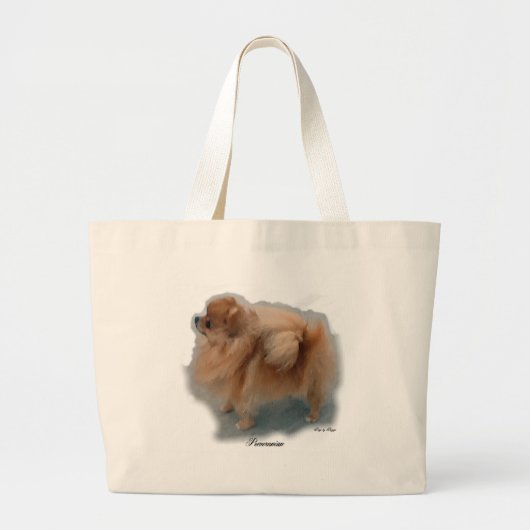 Pomeranian Lovers Gifts Grote Tote Bag (Voorkant)