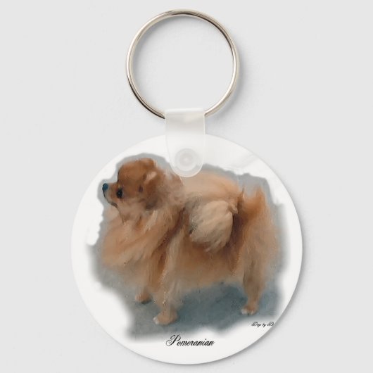 Pomeranian Lovers Gifts Sleutelhanger (Voorkant)