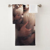 Pomeranian met Kerstman Festive Kerstmis  Bad Handdoek (Insitu)