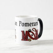 Pomeranian MOM Gifts Magische Mok (Voorkant rechts)