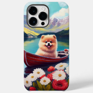 Pomeranian op een peddel: Een landschappelijk avon Case-Mate iPhone 14 Pro Max Hoesje