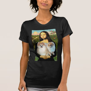 Pomeranian Paar 3 - Mona Lisa T-shirt