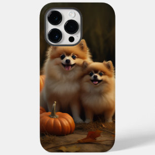 Pomeranian Pup Autumn Delight Pompoen Case-Mate iPhone 14 Pro Max Hoesje