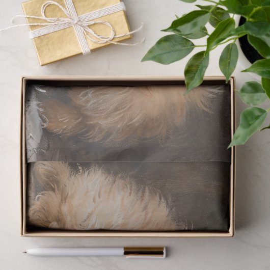 Pomeranian Puppy Trio  Decoupage Tissuepapier (Geschenk)